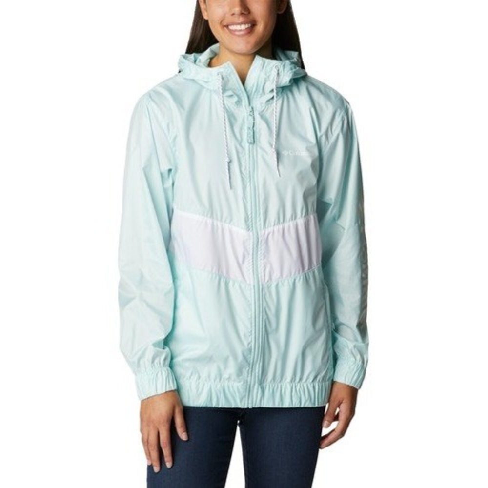Columbia Flash Forward Windbreaker Jacket Mint White XXL‎ XL2812 Womens Full Zip